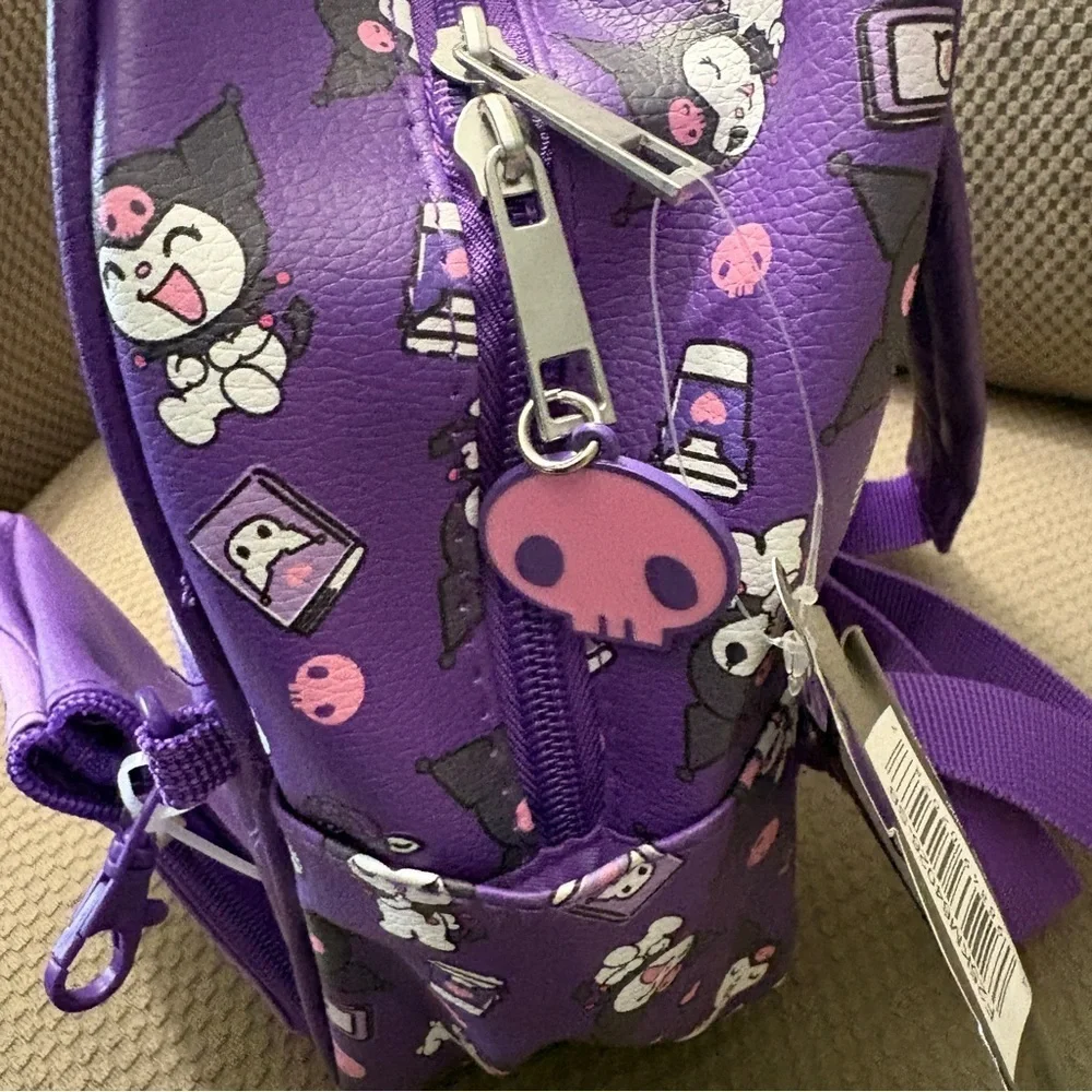 Kuromi Kids Backpack and Coin Pouch in Purple